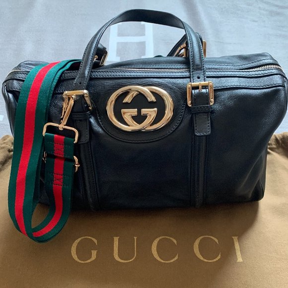 Gucci Handbags - Gucci Britt Boston Satchel Bag